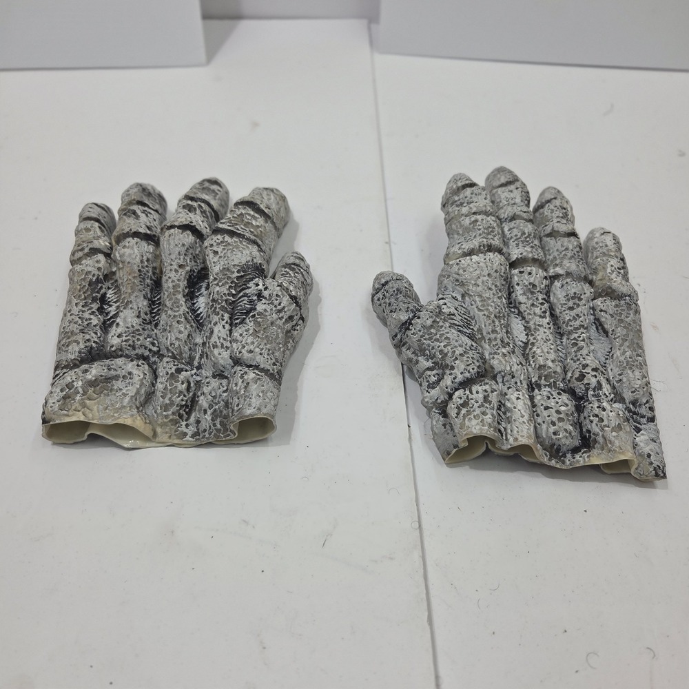 Vtg 2002 Paper Magic Group Skeleton Latex Monster Gloves Halloween Costume Hands